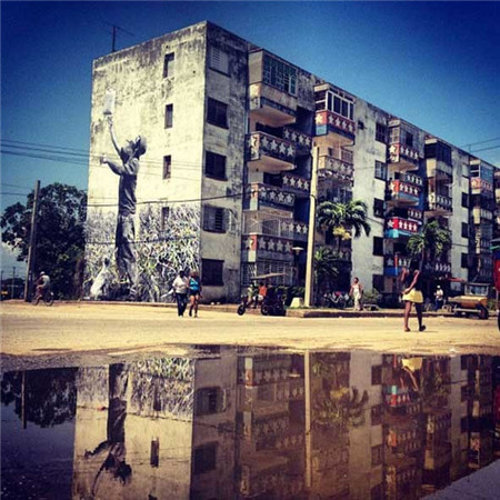 JR遍布全球的城市街头艺术作品