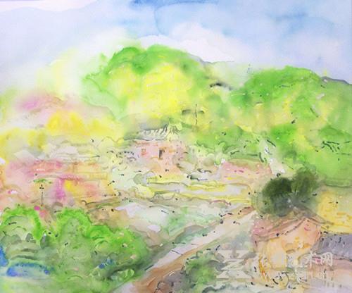 黄永生 《柔阳丽水》50x60cm   2013年