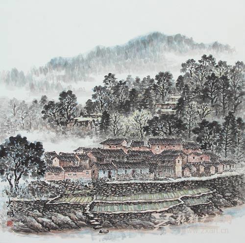 陈火明作品《芦丰晨韵》