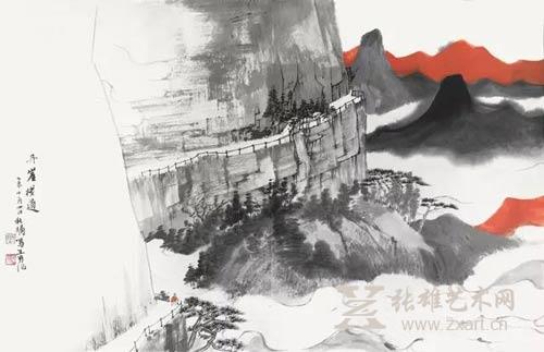 张秋桔 丹崖栈道 70x45cm