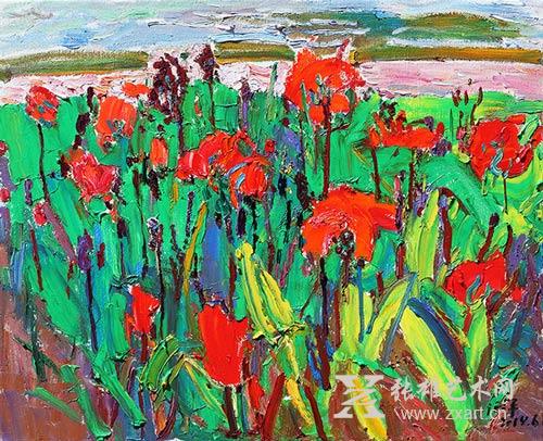 张立平作品《美人蕉》