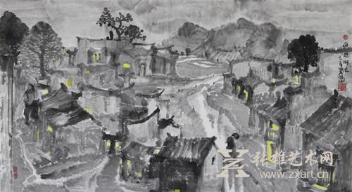 李肇瑜 《夜色渐浓》 101x54cm