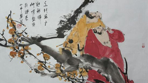 “善行天下——王林水墨禅意作品展”在兰考揭幕