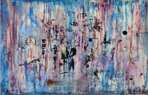 赵无极《无题》 水墨纸本，1954年作 32.3 ×50 公分 估价：80，0000-150,0000港币